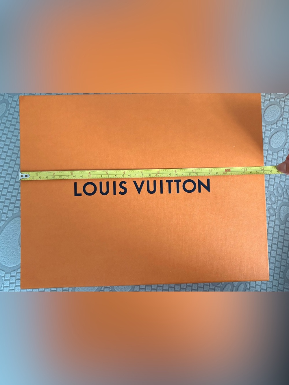 Louis Vuitton Orange Box with Navy Logo